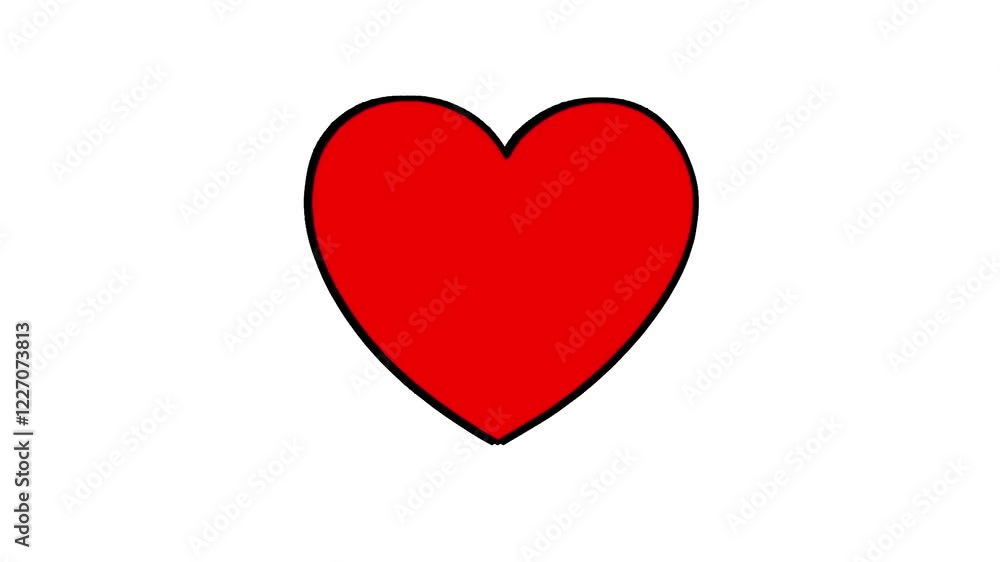 Red heart moving in stop motion animation style on white background, valentine's day background, romantic cover, music background idea Red heart moving in stop motion animation style on white background, valentine's day background, romantic cover, music background idea