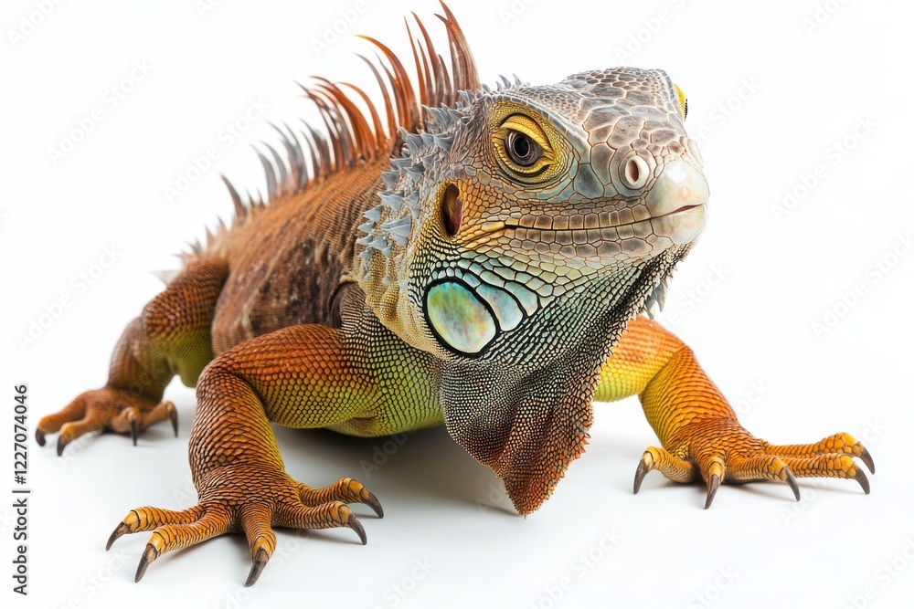 Obraz premium Vibrant Green Iguana Portrait