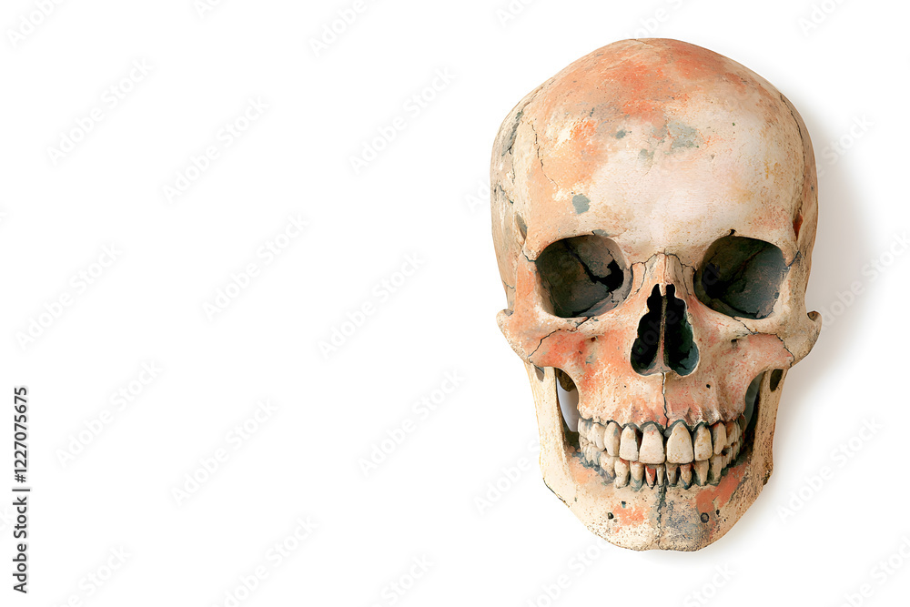 Human skull isolated on white background Human skull isolated on white background