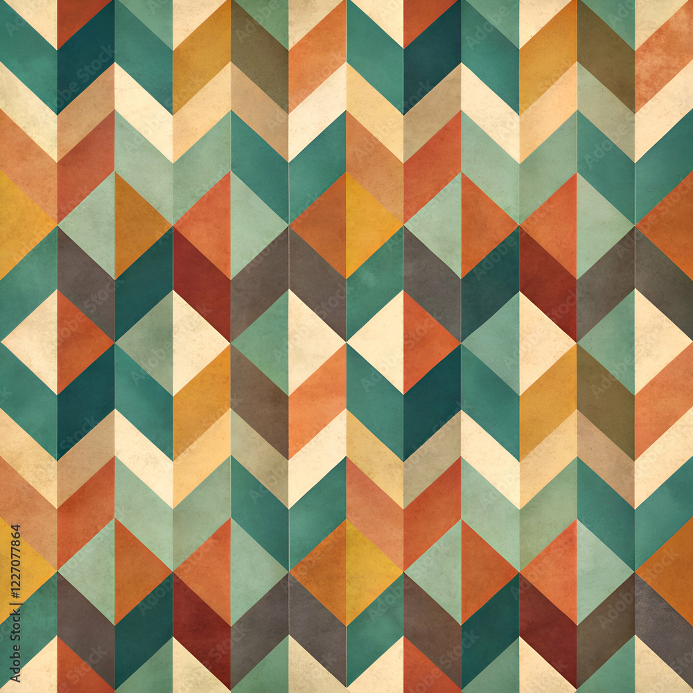 custom made wallpaper toronto digitalVintage Geometric Abstract Pattern. Colorful Retro Design