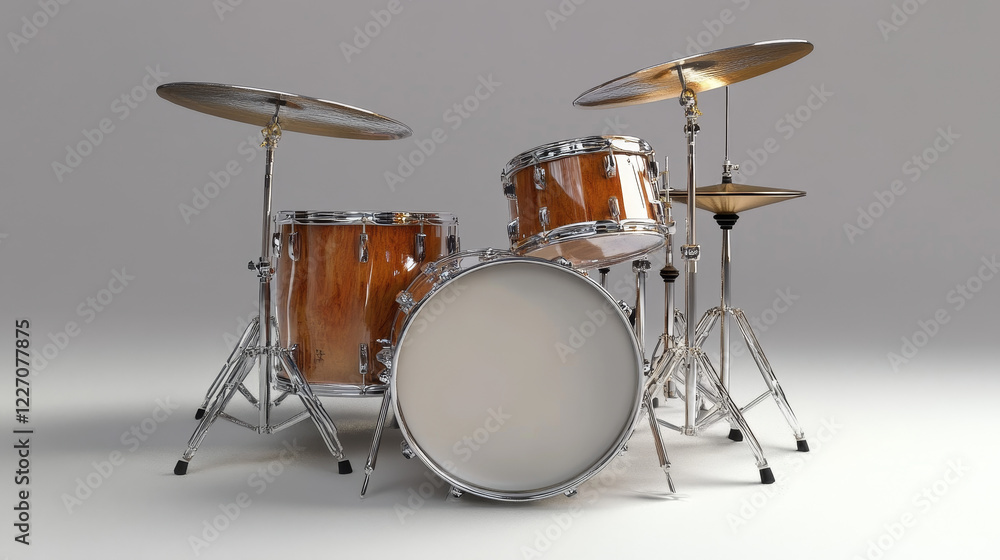 Drum set sketch with traditional kit of bass drum, two hanging toms, snare drum, floor tom and ride cymbal. Addition to music, art or entertainment design Drum set sketch with traditional kit of bass drum, two hanging toms, snare drum, floor tom and ride cymbal. Addition to music, art or entertainment design