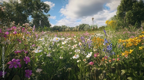 Colorful Wildflowers in Bloom Outside Savill Garden photo