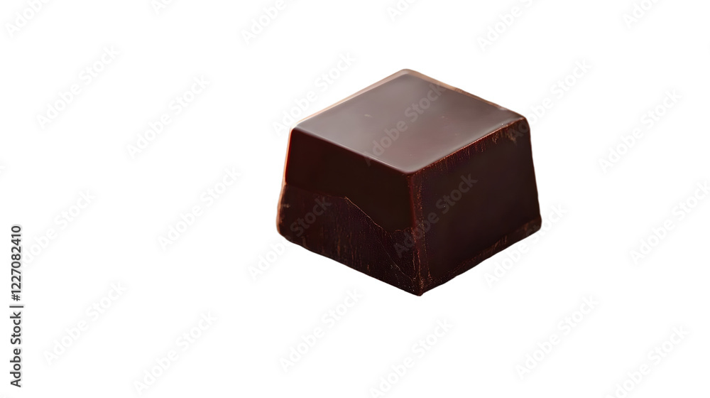 A tantalizing cube of dark chocolate sits proudly on a rustic wooden table a delicious homage to the delightful celebration of Chocolate Day A tantalizing cube of dark chocolate sits proudly on a rustic wooden table a delicious homage to the delightful celebration of Chocolate Day
