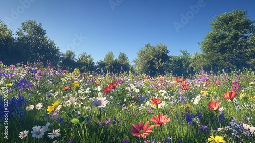 Colorful Wildflowers in Bloom Outside Savill Garden photo