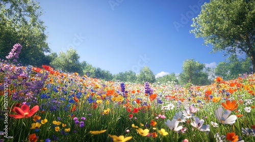 Colorful Wildflowers in Bloom Outside Savill Garden photo