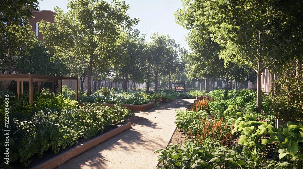 Obraz premium Communities Working Together to Create Green Spaces for the Environment