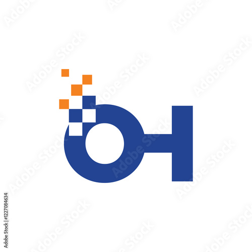 OH Letter Logo Icon 001