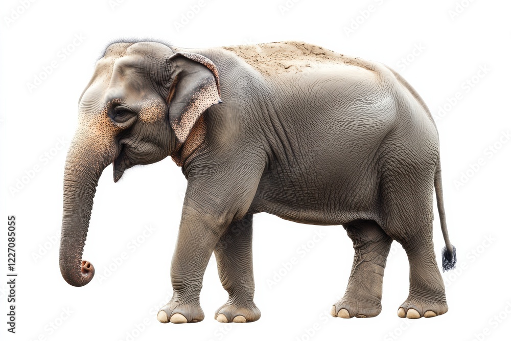 Fototapeta premium Young Asian elephant isolated on white