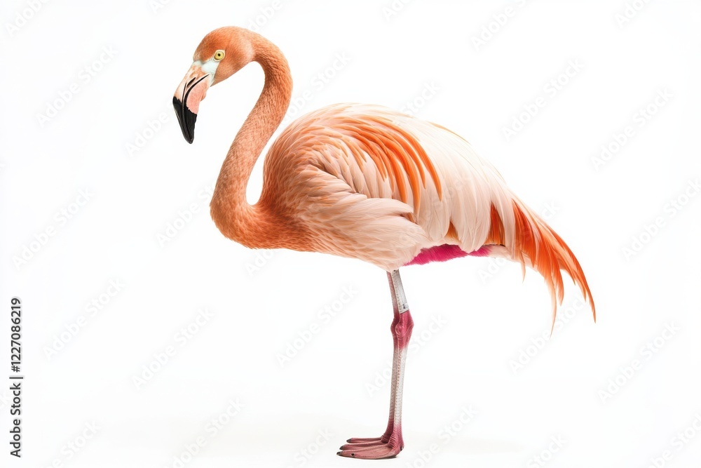 Fototapeta premium Pink Flamingo in Profile