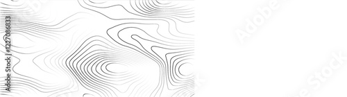 Topographic map vector background. Topo contour map on white background.
