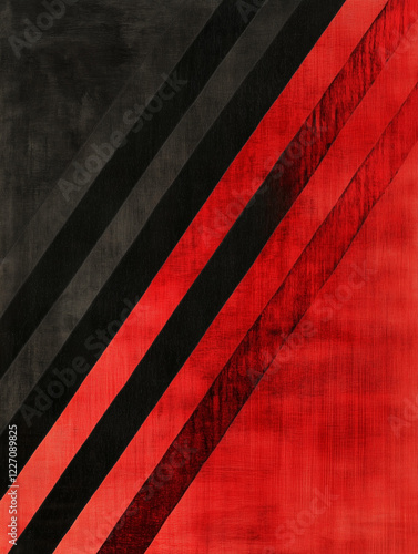 Wallpaper Mural Dynamic abstract background with bold red and black diagonal stripes. Perfect for modern designs, branding, posters, and digital art projects. High-resolution texture for creative compositions Torontodigital.ca