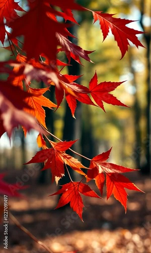 red autumn leaves
