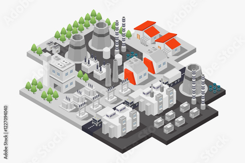 Thermal power plant isometric