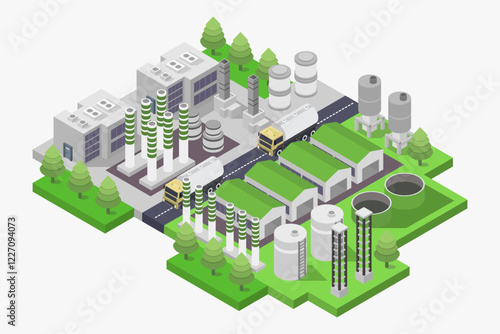 Bio petroleum plant isometric