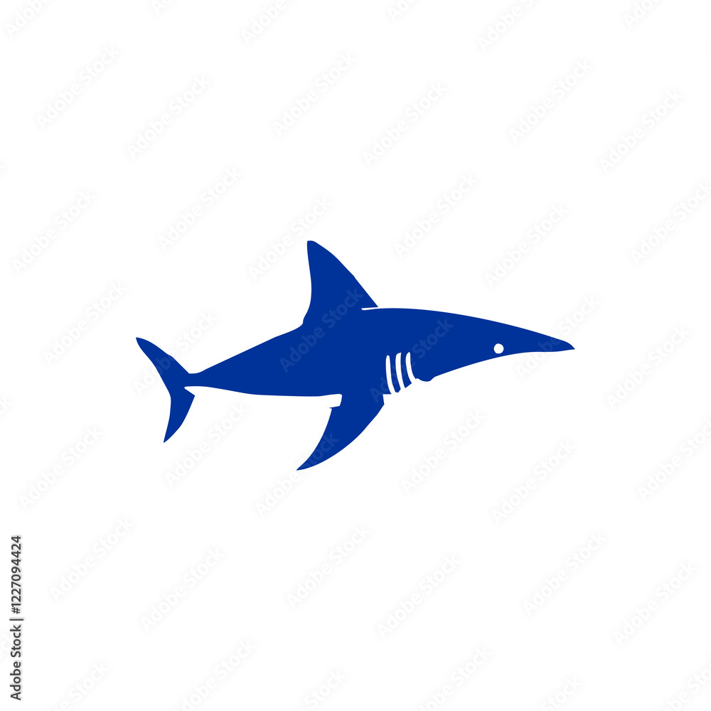 Fototapeta premium Shark icon. Shark logo. Shark symbol. Shark line icon isolated minimal design. Vector illustration