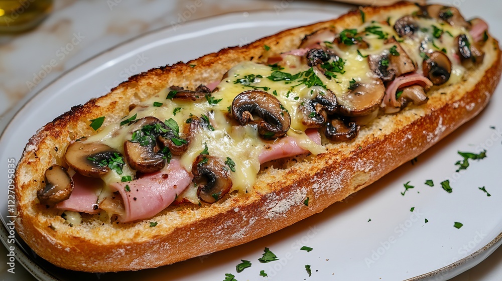 Savory Gourmet Ham and Mushroom Toast: A Perfect Lunch or Dinner Savory Gourmet Ham and Mushroom Toast: A Perfect Lunch or Dinner