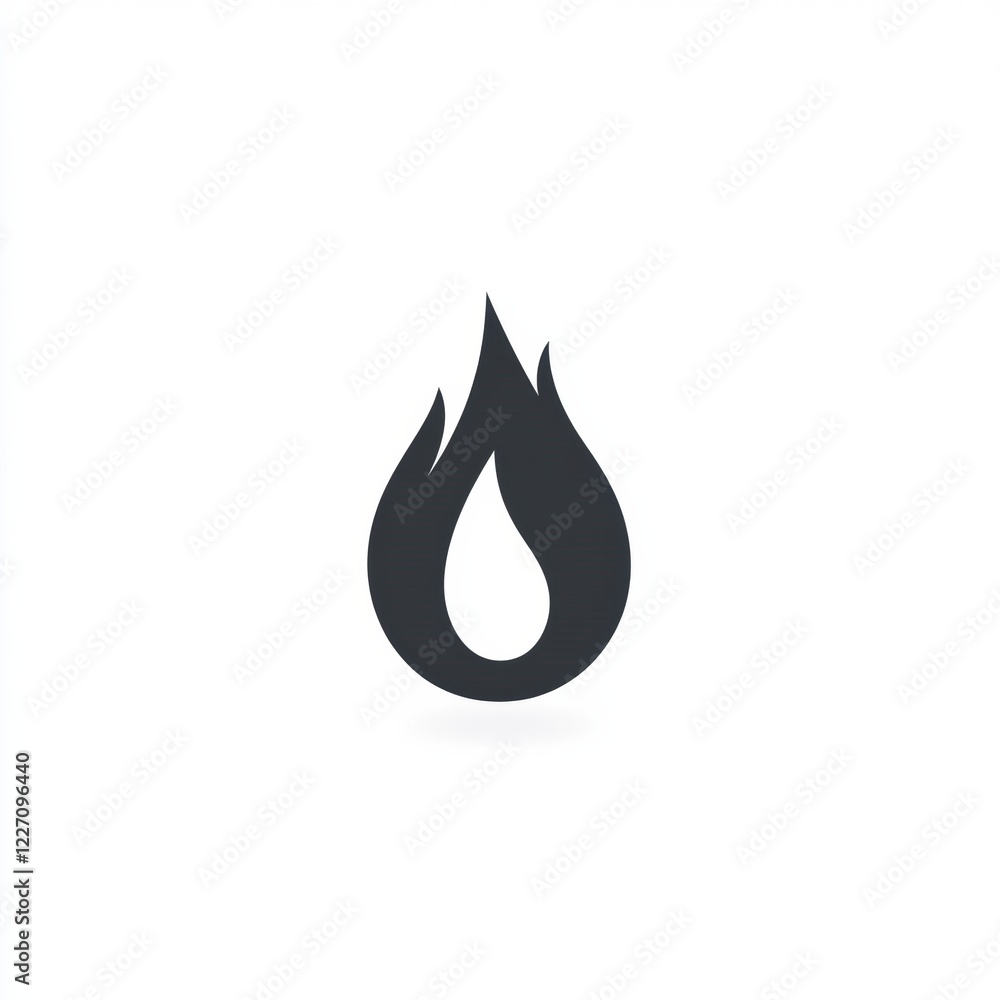 Flame icon symbolizing heat energy, cooking, warmth, and passion in various creative designs and applications. Generative AI Flame icon symbolizing heat energy, cooking, warmth, and passion in various creative designs and applications. Generative AI