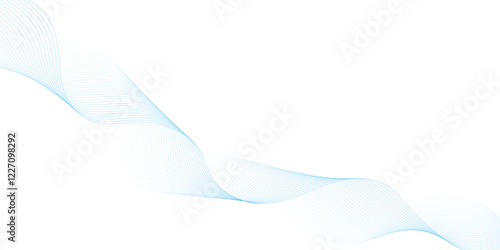 Undulate gray wave swirl. frequency soundwave; twisted curve lines with blend effect. Technology, data science, geometric border pattern.Isolated on white background. Vector illustration 