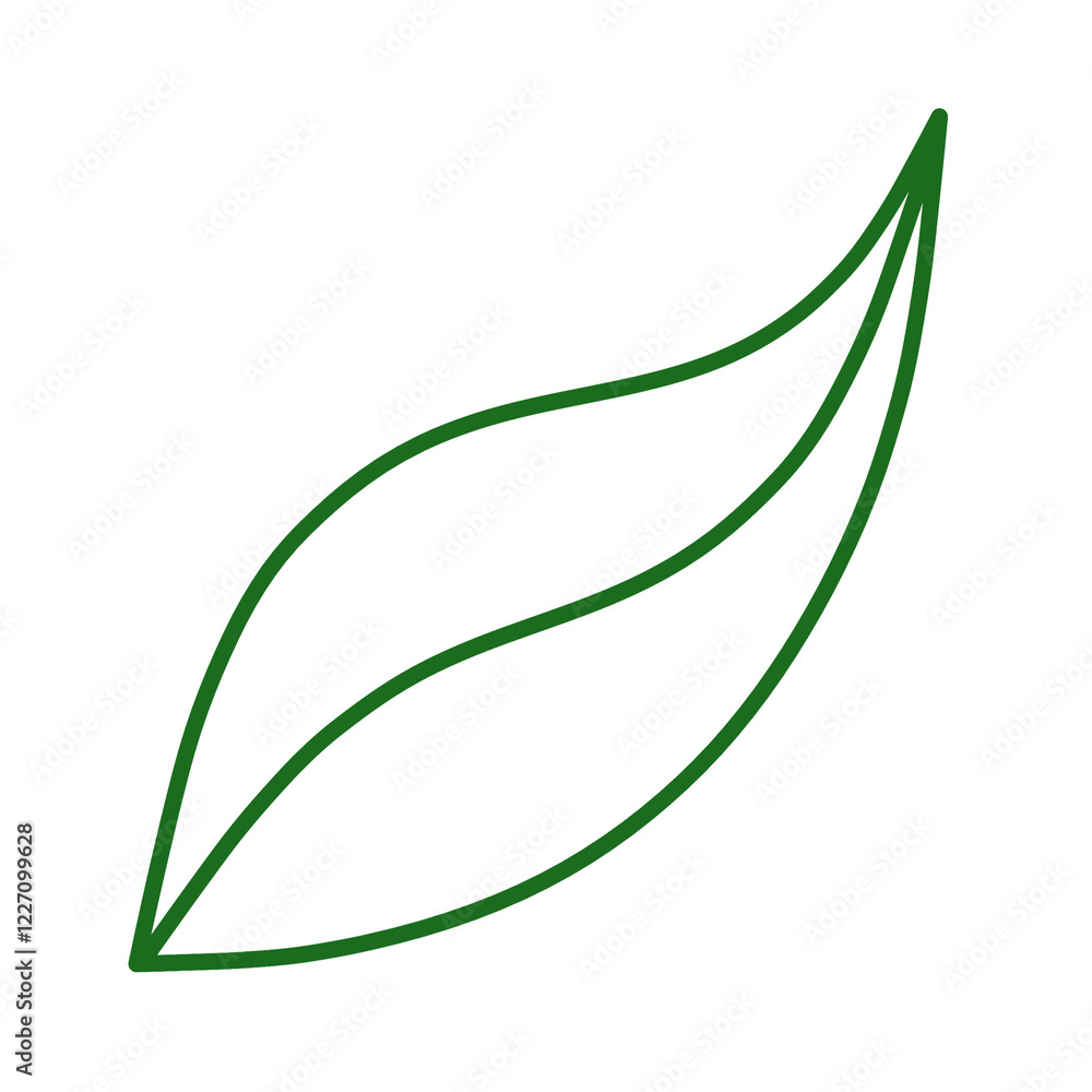 green leaf vector illustration line art green leaf vector illustration line art