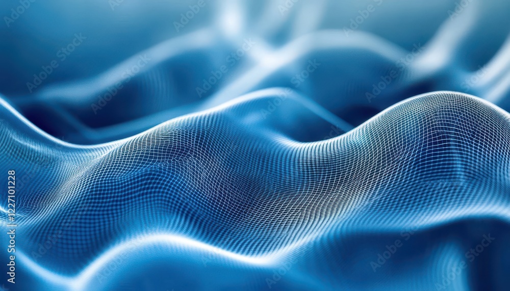 Abstract Blue Wave Grid Digital Texture Abstract Blue Wave Grid Digital Texture