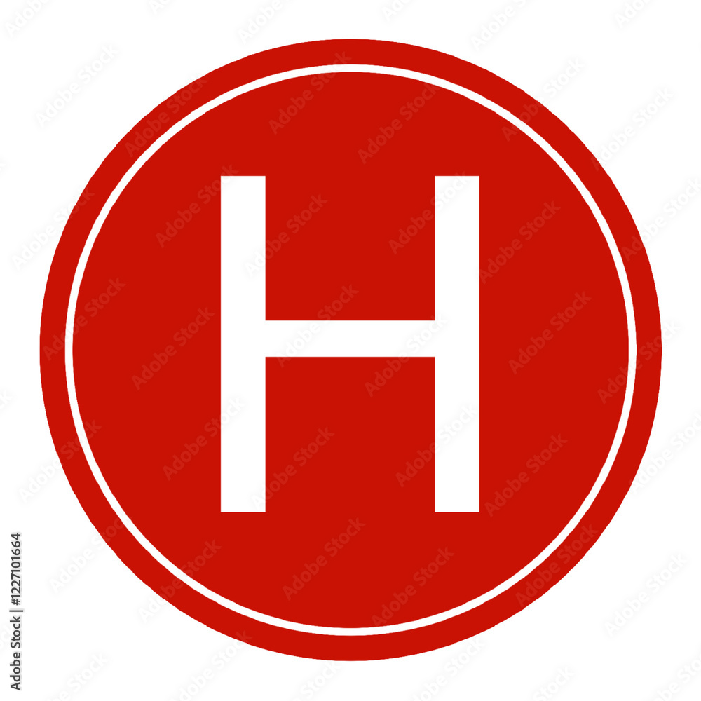Letter H element design, Helipad symbol design Letter H element design, Helipad symbol design