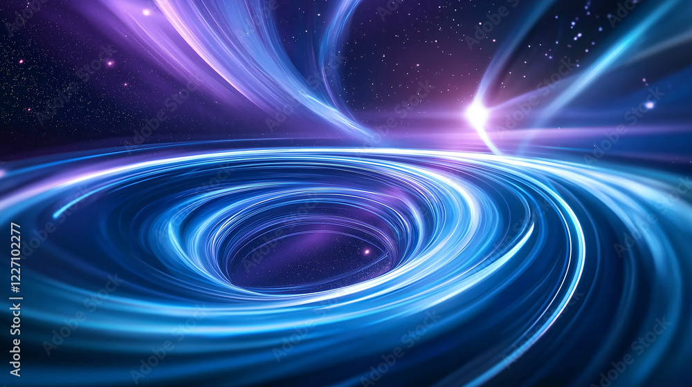 Starry galaxy with swirling nebulae in shades of Starry galaxy with swirling nebulae in shades of