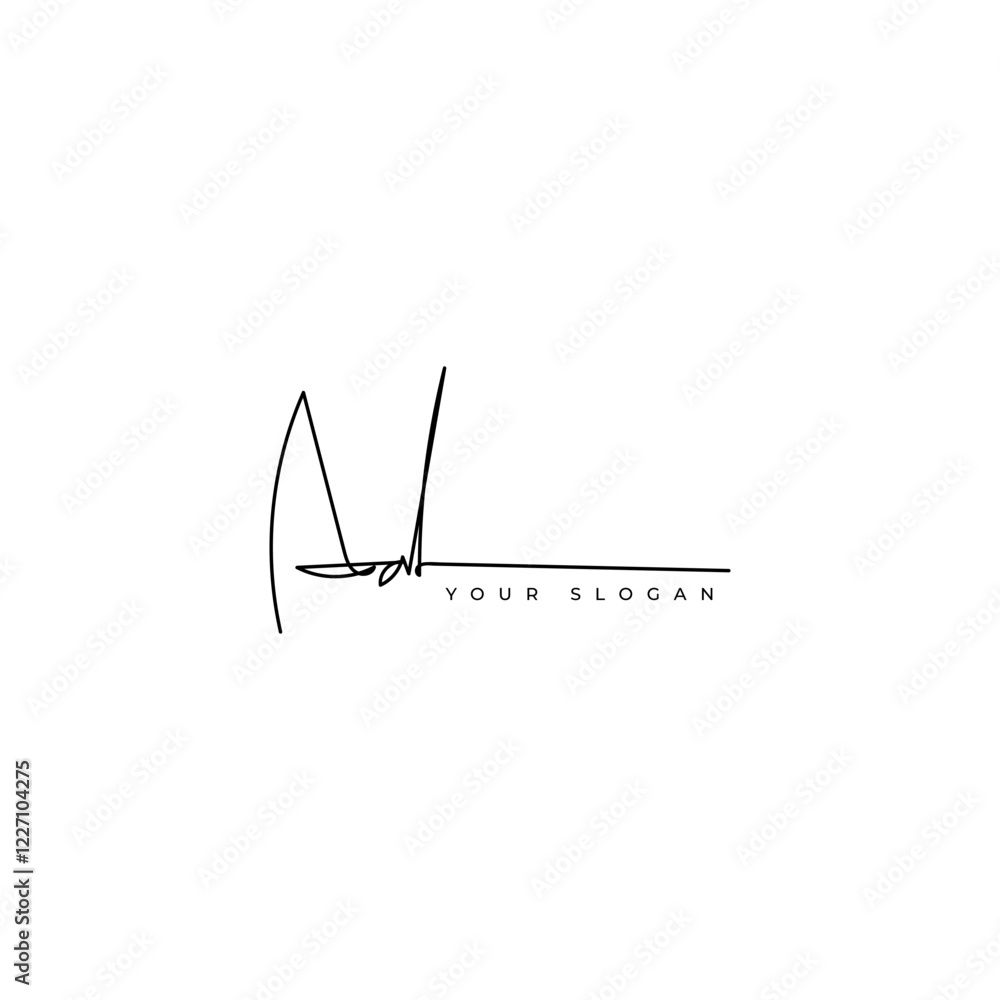 Ad initial signature logo vector design Ad initial signature logo vector design