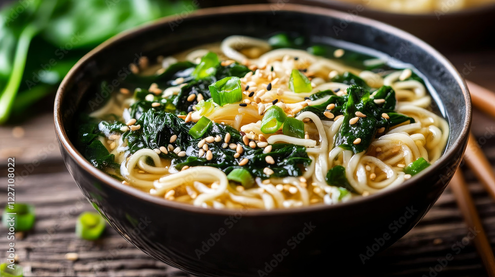 Japanese cuisine pickled ginger with otsu salad, tofu soup, wakame udon noodles, seafood shrimp balls, horenzo no ochitasi. Japanese national restaurant menu vector covers and banners Japanese cuisine pickled ginger with otsu salad, tofu soup, wakame udon noodles, seafood shrimp balls, horenzo no ochitasi. Japanese national restaurant menu vector covers and banners