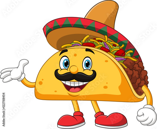 Vector illustration of taco character
