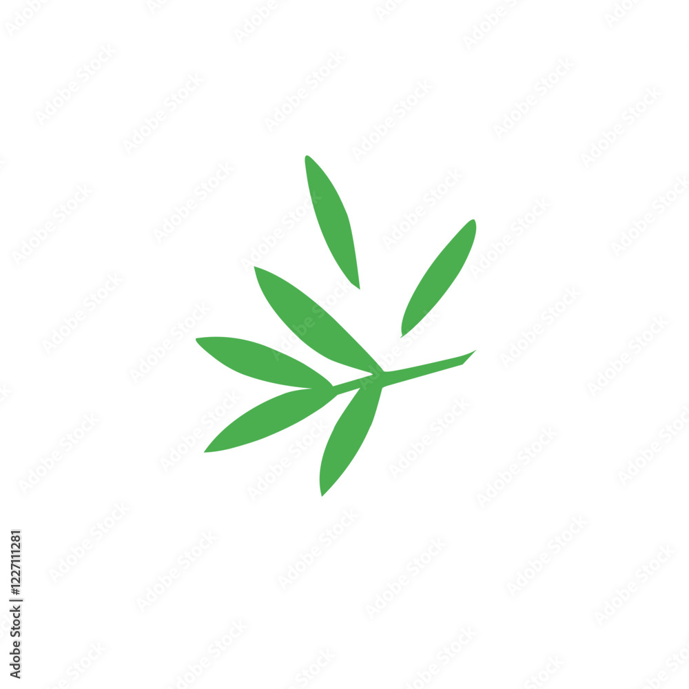 bamboo leaf vector bamboo leaf vector