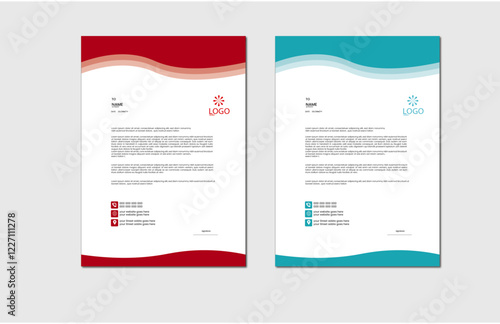 modern corporate letterhead template design