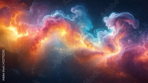 Celestial Nebula Swirling Cosmic Cloudscape photo