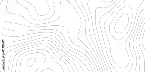 Abstract lines background. Contour maps. Topo contour map on white background. Abstract background with waves Geographic mountain relief.