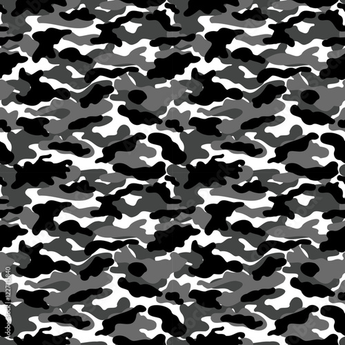Classic military camouflage seamless pattern, ideal for adding a rugged, outdoorsy feel to designs