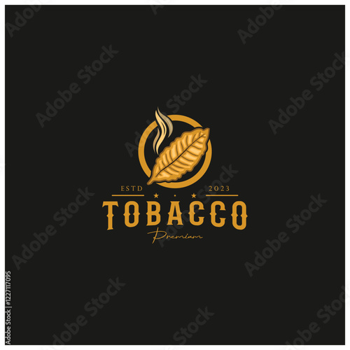 tobacco leaf logo,tobacco field and tobacco cigarette logo template design vector