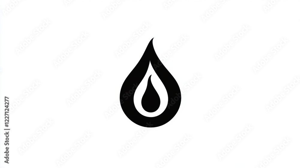 Flame icon representing heat energy symbol used in various contexts to indicate fire and warmth. Generative AI Flame icon representing heat energy symbol used in various contexts to indicate fire and warmth. Generative AI