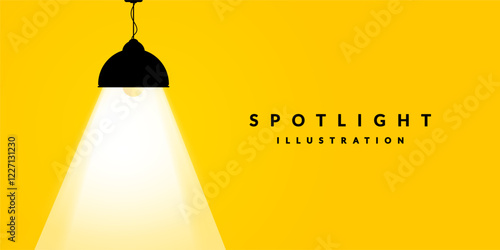 Spotlight  Concept With Lamp Illustration