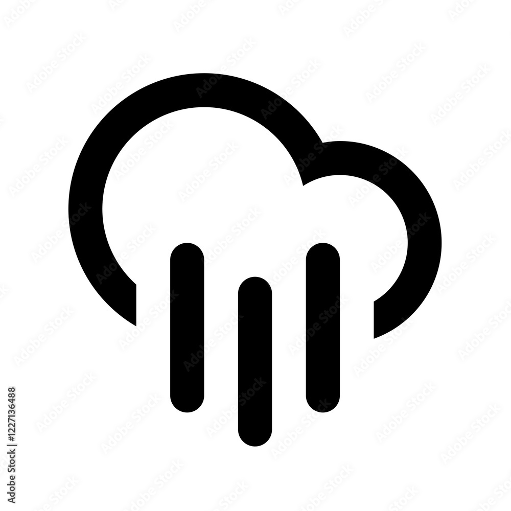Cloud with pouring rain Cloud with pouring rain