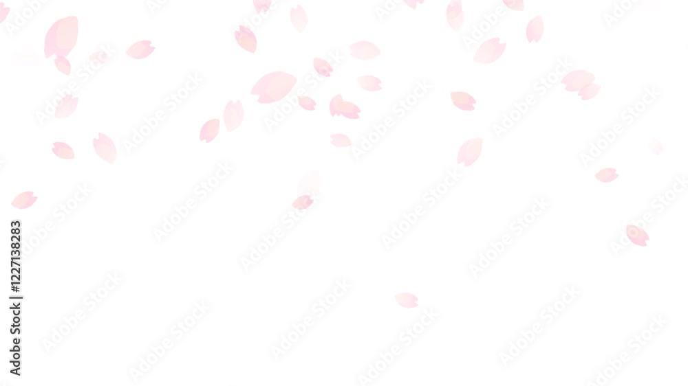 激しく舞い落ちる桜の花びら水彩アニメ 激しく舞い落ちる桜の花びら水彩アニメ