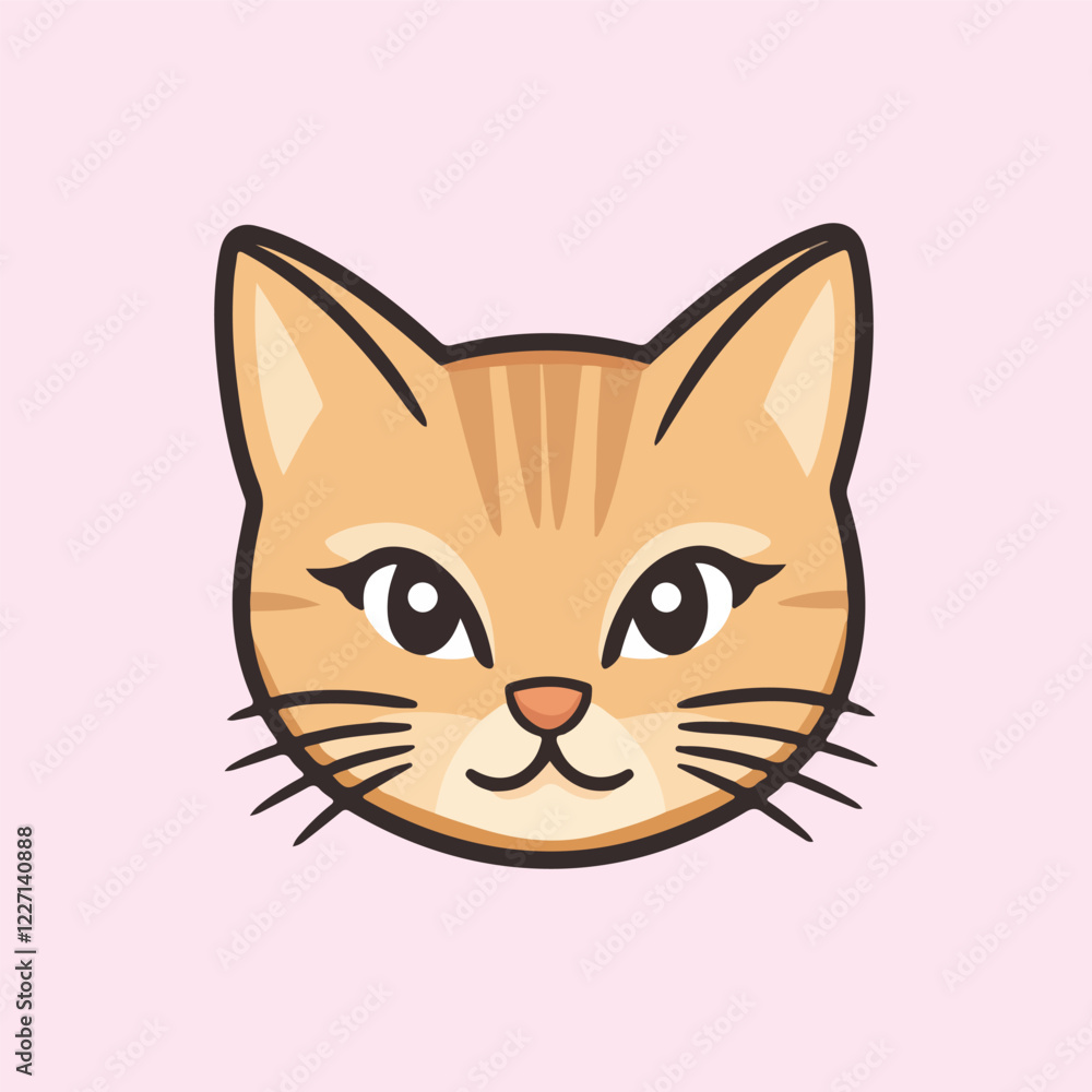 Cute Cat Head Cartoon Vector Icon Illustration Cute Cat Head Cartoon Vector Icon Illustration