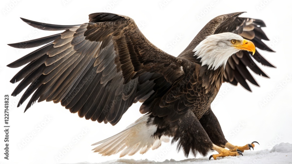 Fototapeta premium american bald eagle on a white background