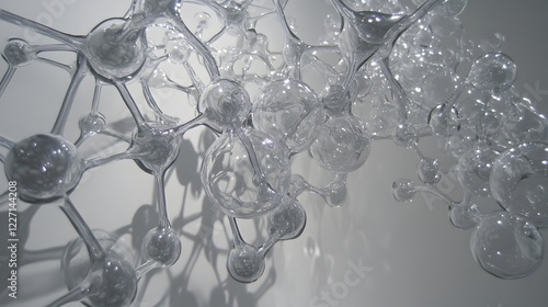 Wallpaper Mural A series of glass spheres are arranged in a way that resembles a molecular structure. The spheres are all different sizes and are arranged in a way that creates a sense of depth and complexity Torontodigital.ca