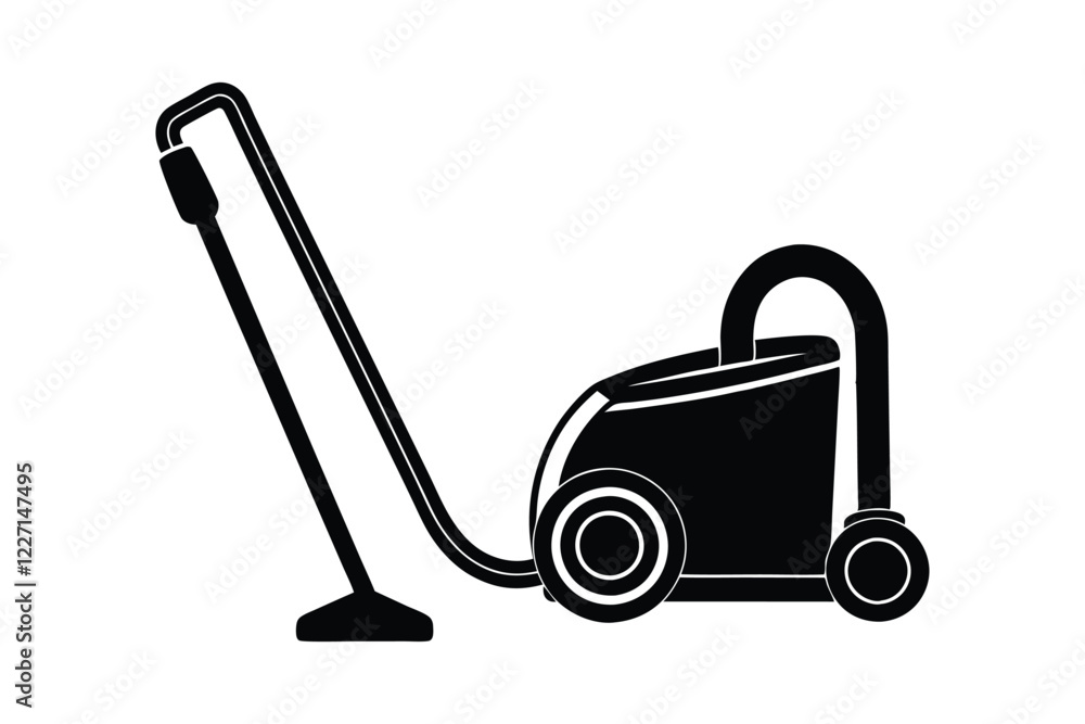 Fototapeta premium A silhouette vector art drawing of a vacuum cleaner1.eps