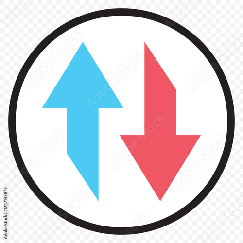 Free Download Red down green up arrow icon sign vector. Cryptocurrency, stock and forex investment trading analysis. Eps 10. - GFXLoad