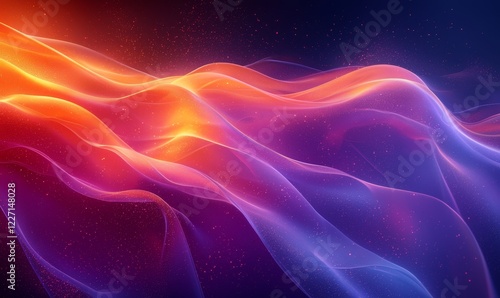 Retro aesthetics dominate with a vibrant gradient background, enhanced by a dusty, grainy texture