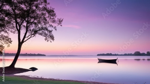 sunset on the lake