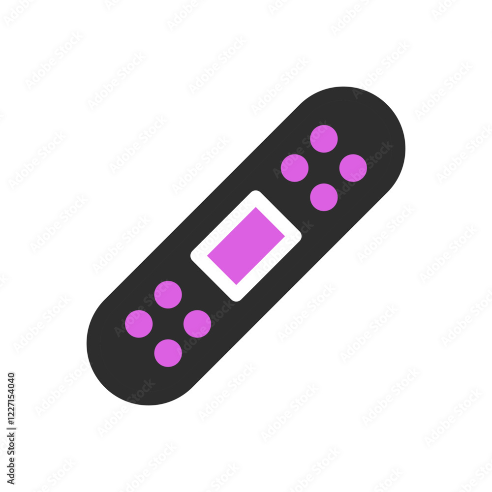 Adhesive Bandage Rectangular Shape with Pink Dots Adhesive Bandage Rectangular Shape with Pink Dots