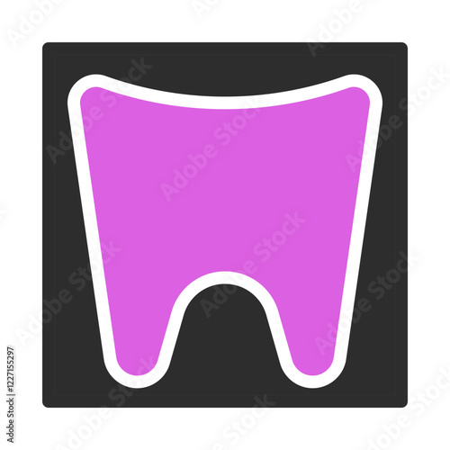 Dental care icon, molar representation, health graphic