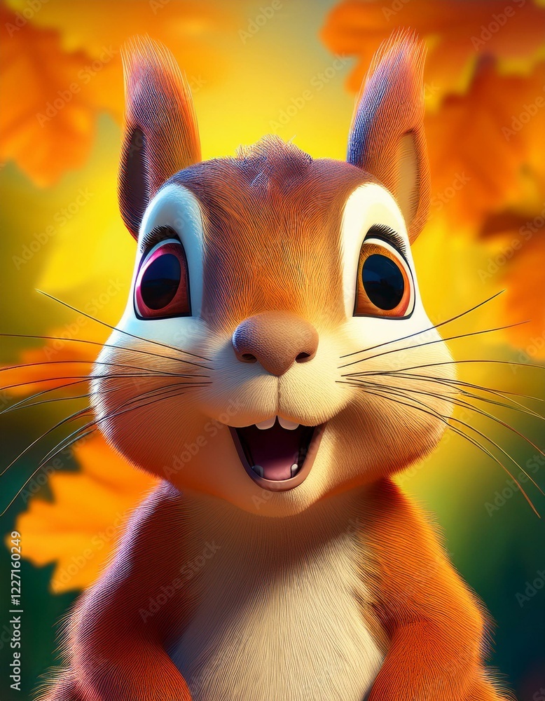 Fototapeta premium Lustiges Eichhörnchen