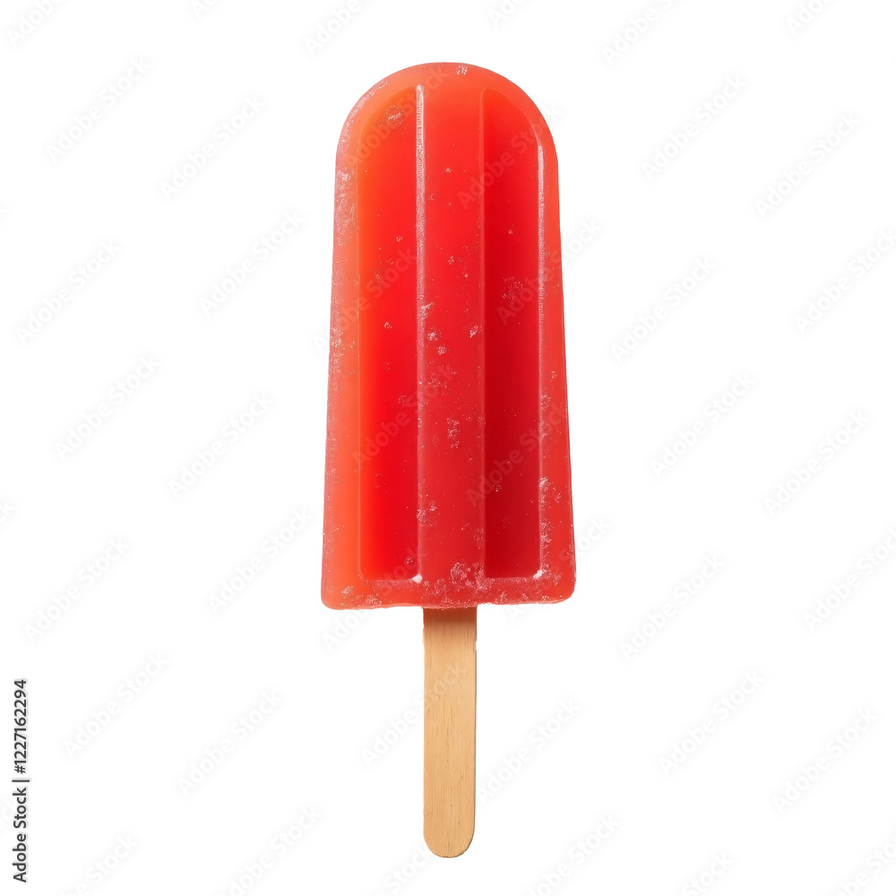 Red Popsicle ice cream isolated on cutout background Red Popsicle ice cream isolated on cutout background